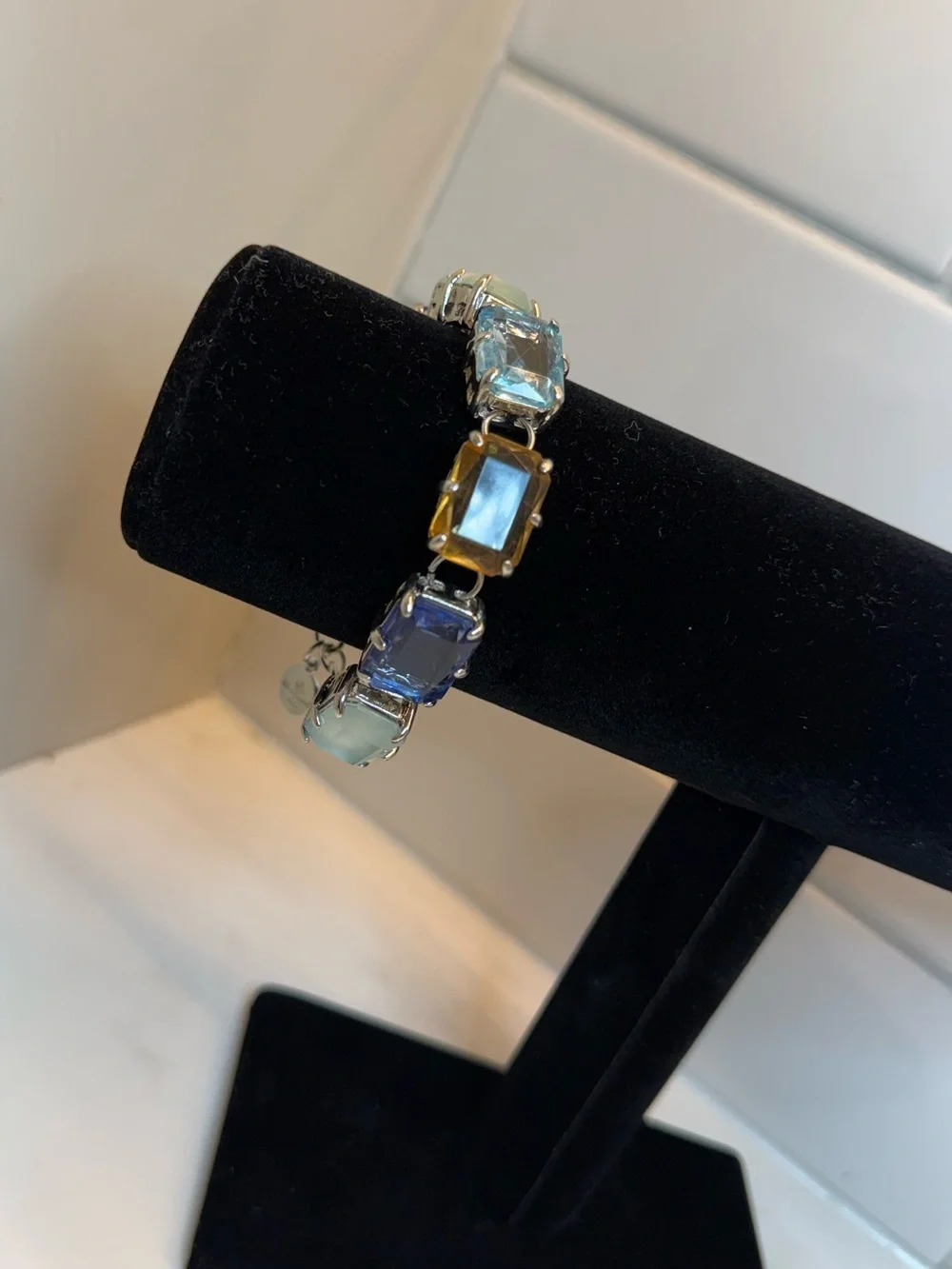 R.J. Graziano Statement Bracelet Multi Stone Gold Tone - Picture 11 of 15